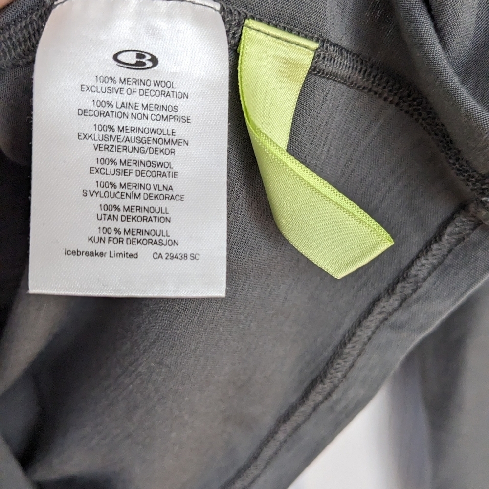 Icebreaker 200 Merino quater zip pull base layer grey Medium R - Picture 5 of 8